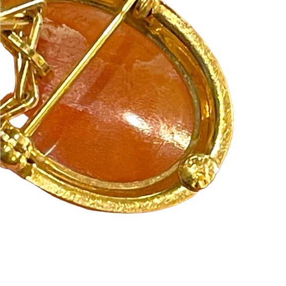 Vintage 12k gold filled Shell Cameo on gold chain necklace - Picture 8 of 12